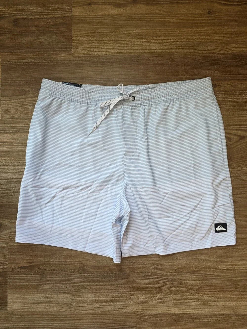 🔹️NWT Quicksilver Blue Stripe Deluxe Quick Dry Swim Shorts Men's XLarge